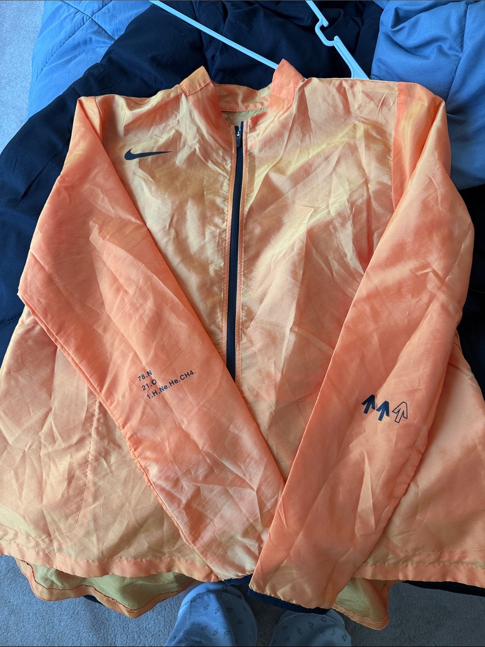 Nike Orange Gradient Lightweight Zip Jacket